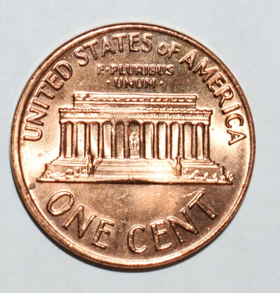 1972 D Lincoln Memorial Penny with Errors High Mint State Red