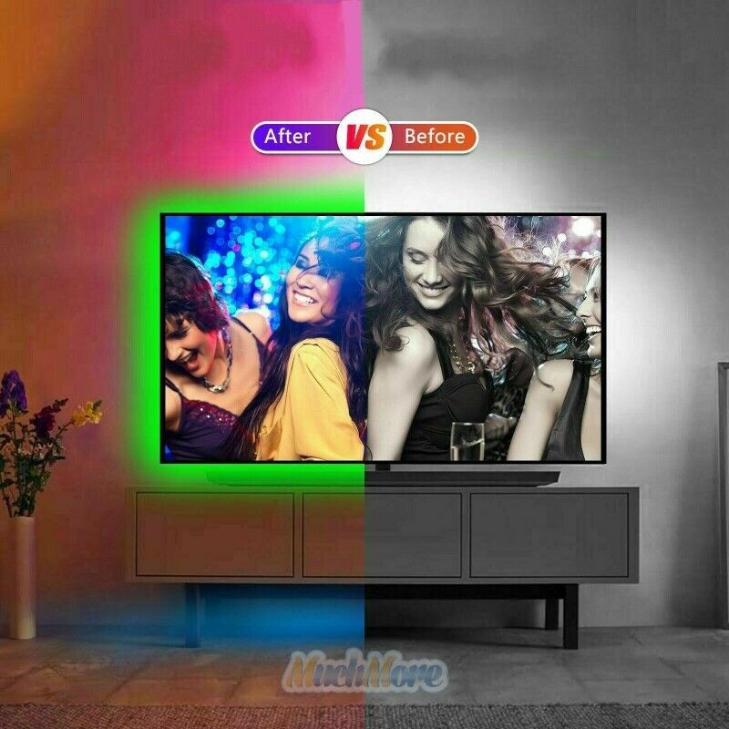 100 FT RGB Led Strip Lights Waterproof Flexible with 44 Keys Remote 12V US Power