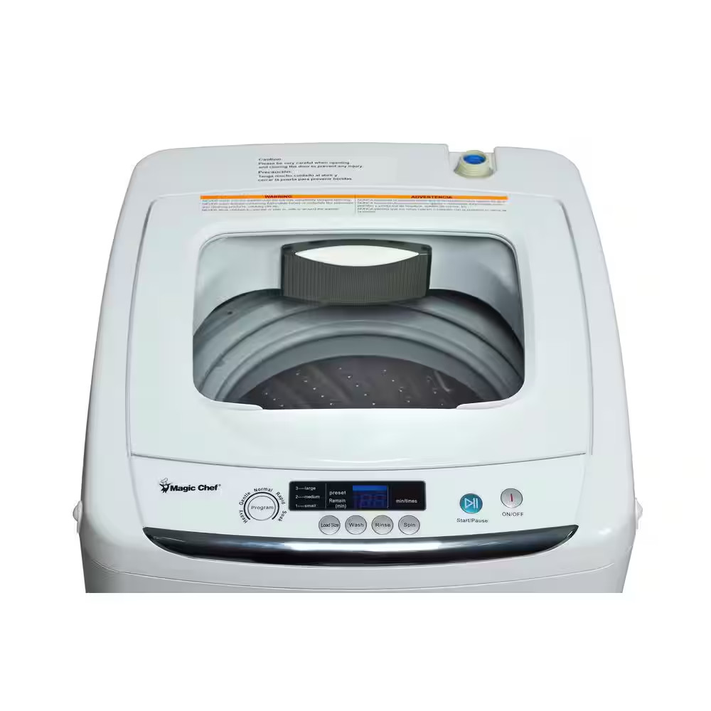 0.9 Cu. Ft. Compact Portable Top Load Washer in White