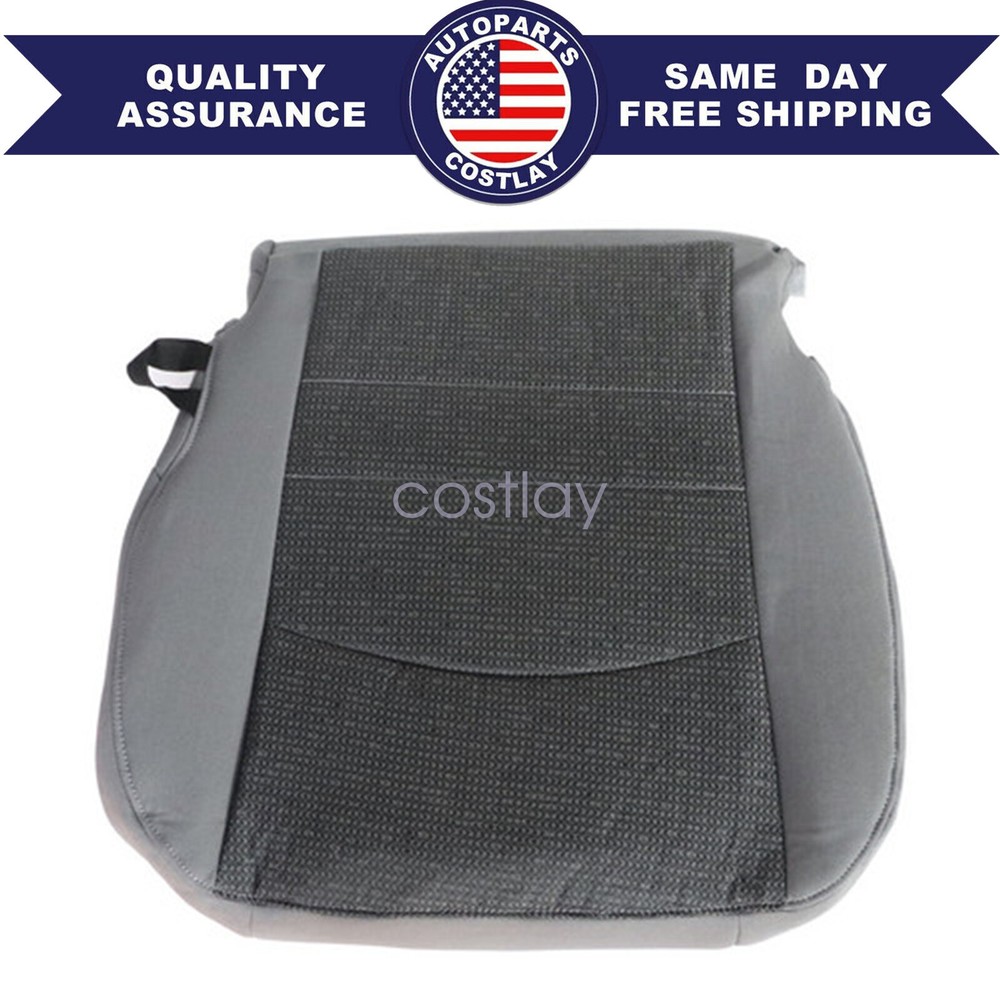 For 2013 2014 2015 2016 Dodge Ram 1500 2500 Driver Bottom Cloth Seat Cover Gray