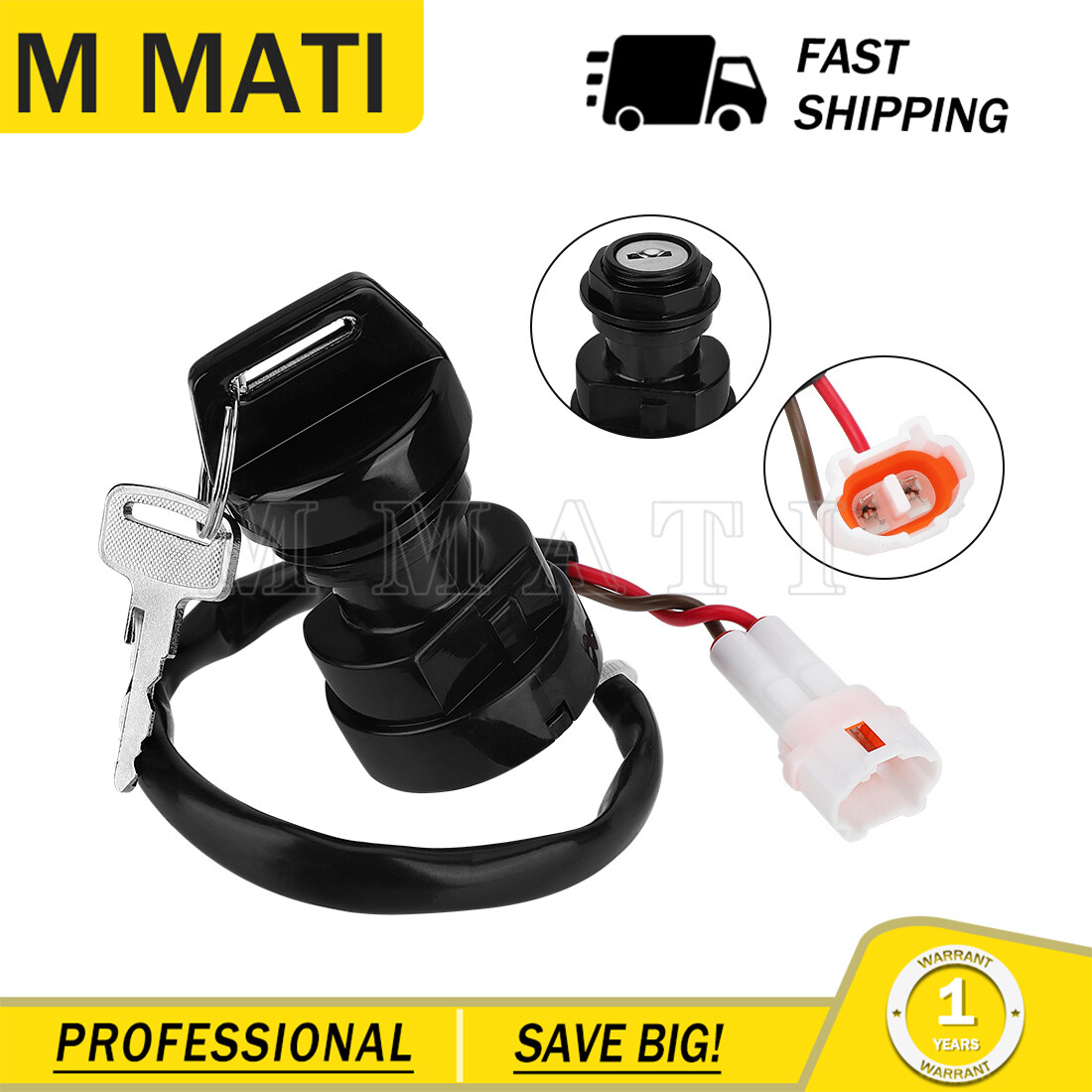 5LP-82510-00-00 Ignition Key Switch for Yamaha Bruin 350 YFM350 2004 2005 2006