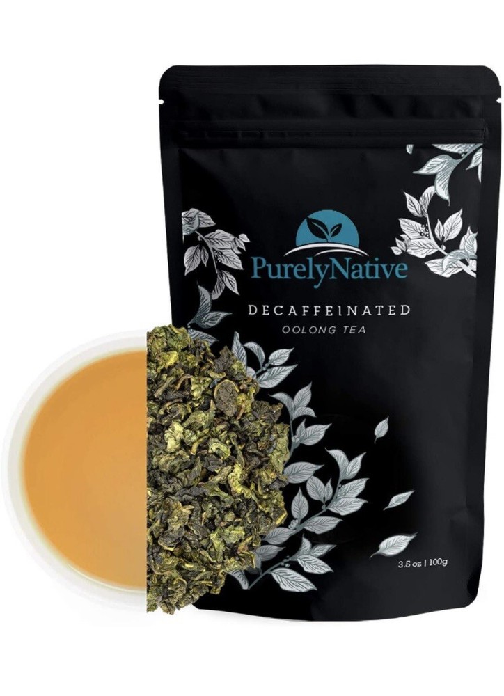 Decaffeinated Oolong loose leaf tea. Organic Decaf Oolong. Purely Native