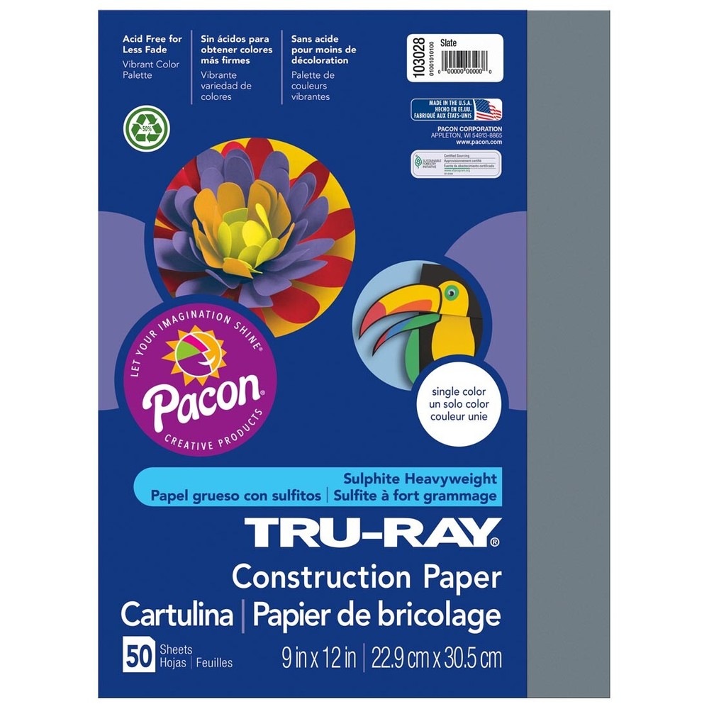 Tru-Ray Construction Paper 9x12" Slate