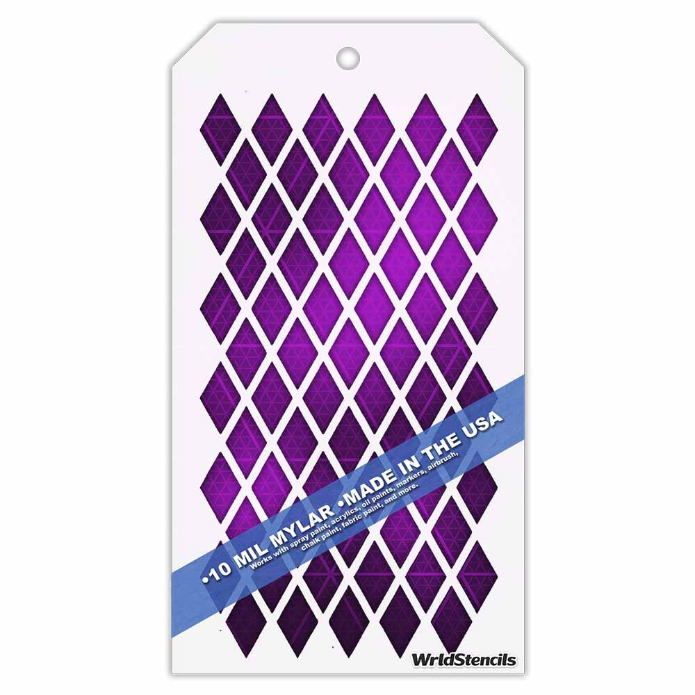 Rhombus Pattern Stencil – Geometric, Modern, Wall, Repeating, DIY, Decor - WS-7