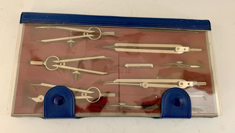 Waltham Drawing Set In Original Case Excellent  Condition