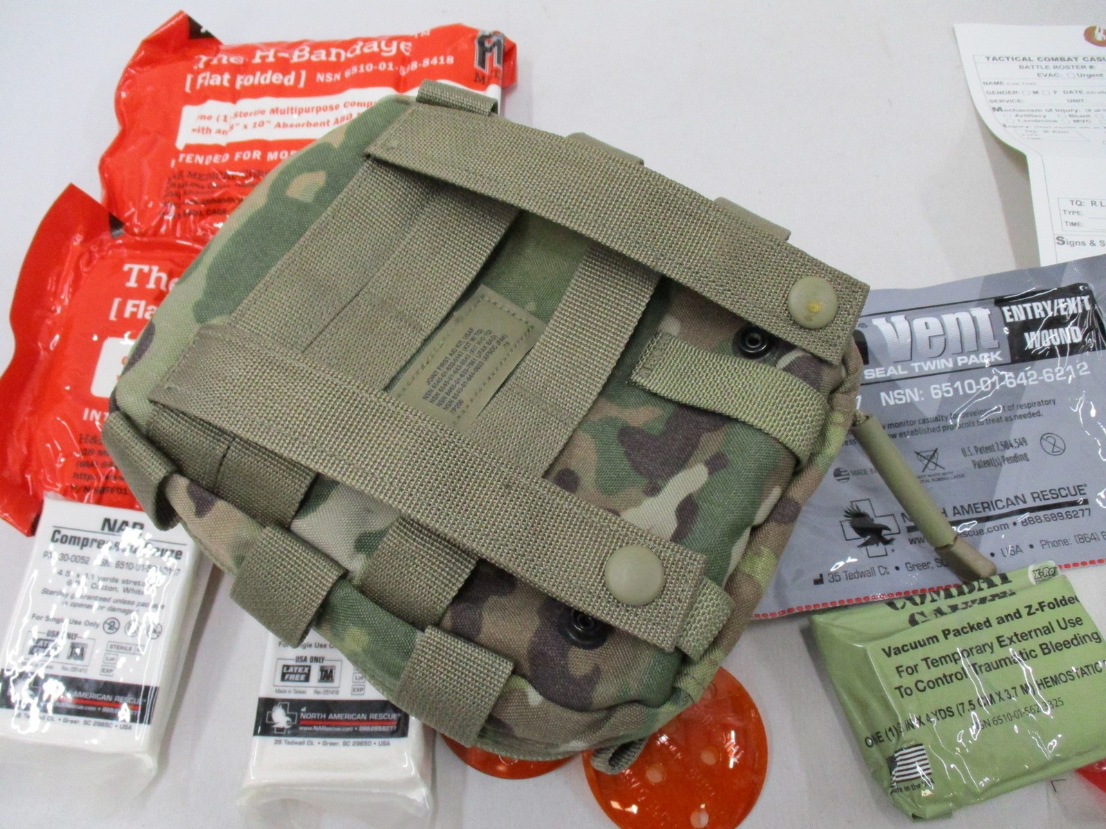 USED ARMY AIR FORCE OCP IFAK FIRST AID KIT JFAK (NO TOURNIQUETS) GAUZE EXP.2025