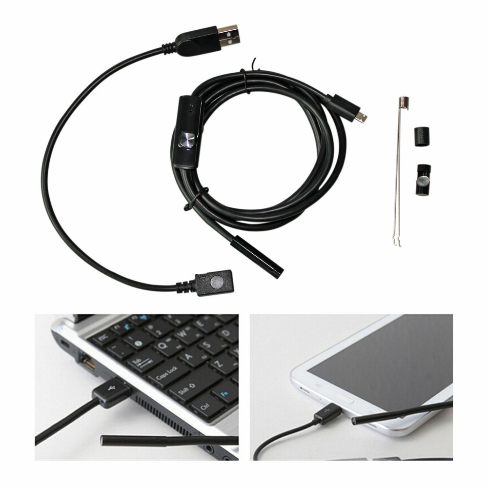 16.4FT Endoscope 7mm Borescope Snake Camera Scope Inspection USB For Android PC