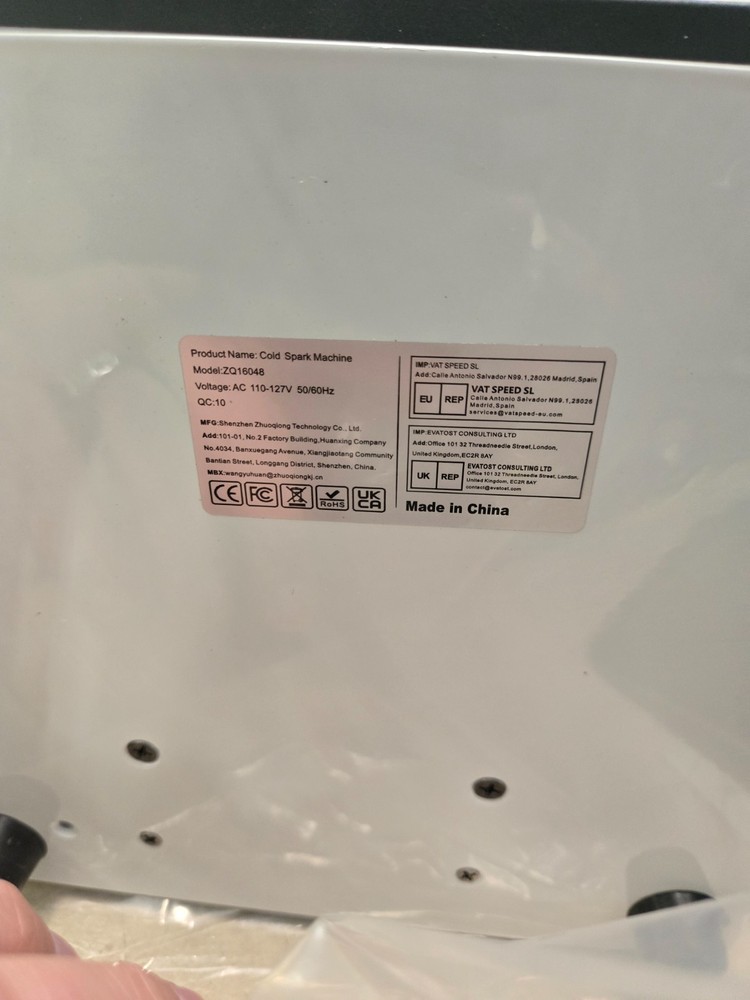 700W Cold Spark Machine DMX Stage Effect Firework Wedding NO REMOTE