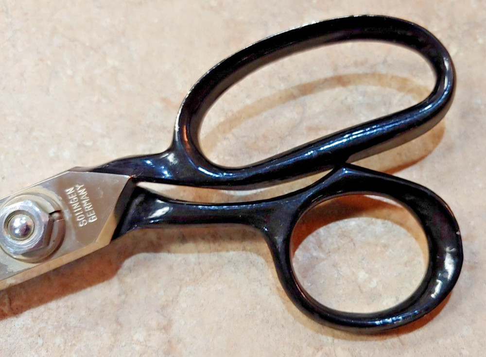 Sword & Shield Adjustable Tension Scissors Pinking Shears Solingen Germany VG