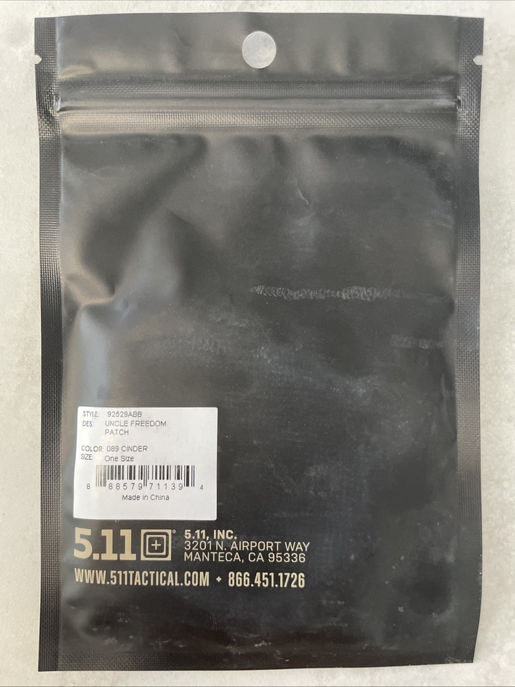 NEW 5.11 TACTICAL UNCLE FREEDOM PATCH U.S.A. SKELETON UNCLE SAM HOOK BACK