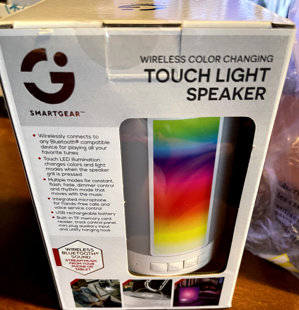 SmartGear Wireless Color Changing Mood Light Touch Speaker