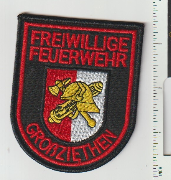 Grobziethen, Germany Fire Department patch shipped from Australia
