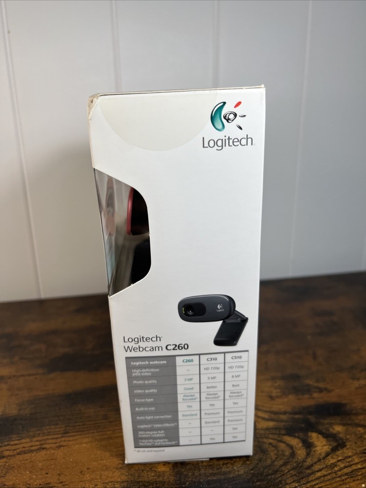 LOGITECH PINK C260 WEB CAMERA w/Booklet, and CD, USB NEW