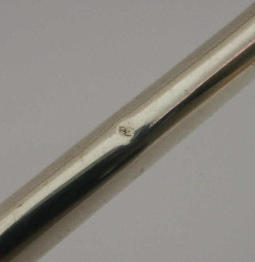 RARE ENGLISH STERLING SIVER BLOWPPIPE CANDLE SNUFFER 1894 ANTIQUE SAMPSON MORDAN