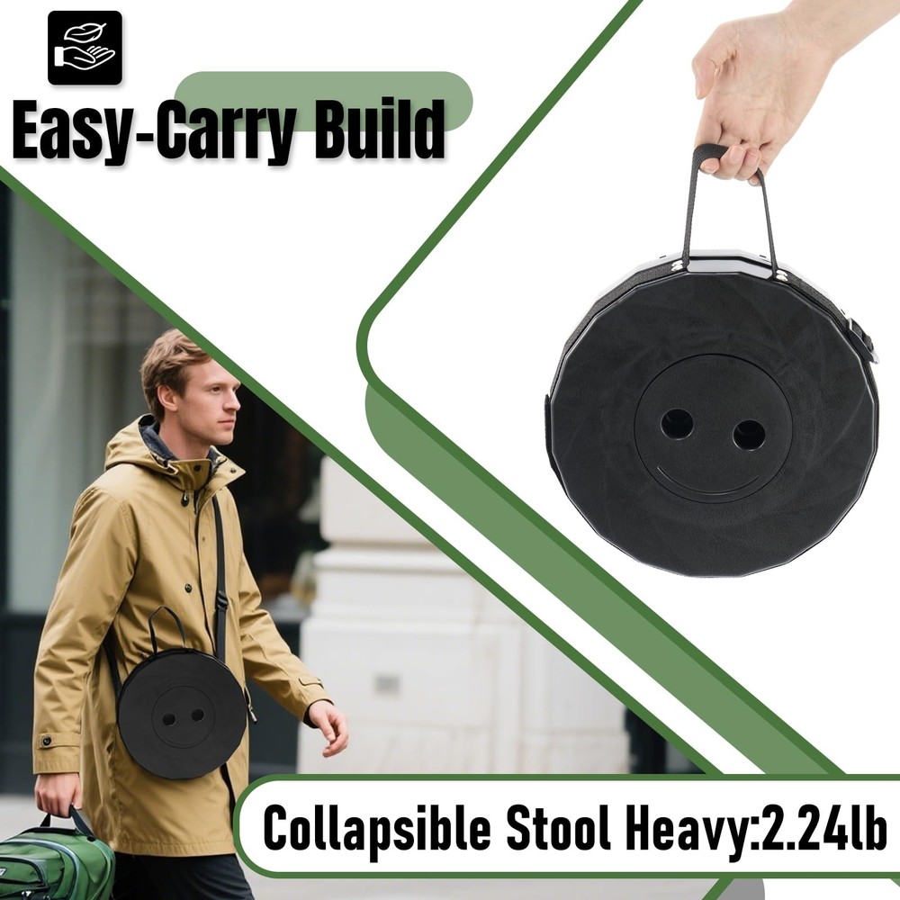 Upgraded Foldable Stool Thickened, Portable Collapsible Stool Retractable Sto...