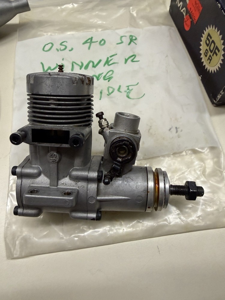 OS MAX 40F SR RC Engine with Box, Muffler & Instructions