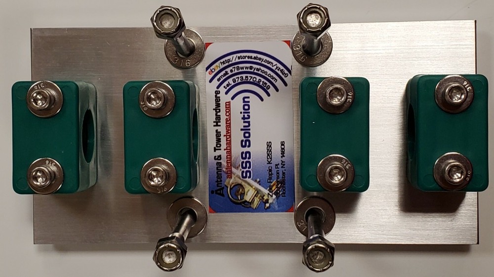 4" x 8"Dipole-Driven Element Al.Antenna Plate-1" Driver Element to 2"SquareBoom