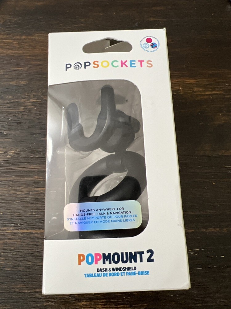 PopSockets PopMount2 Dash & Windshield Mount Black OPEN NEW!