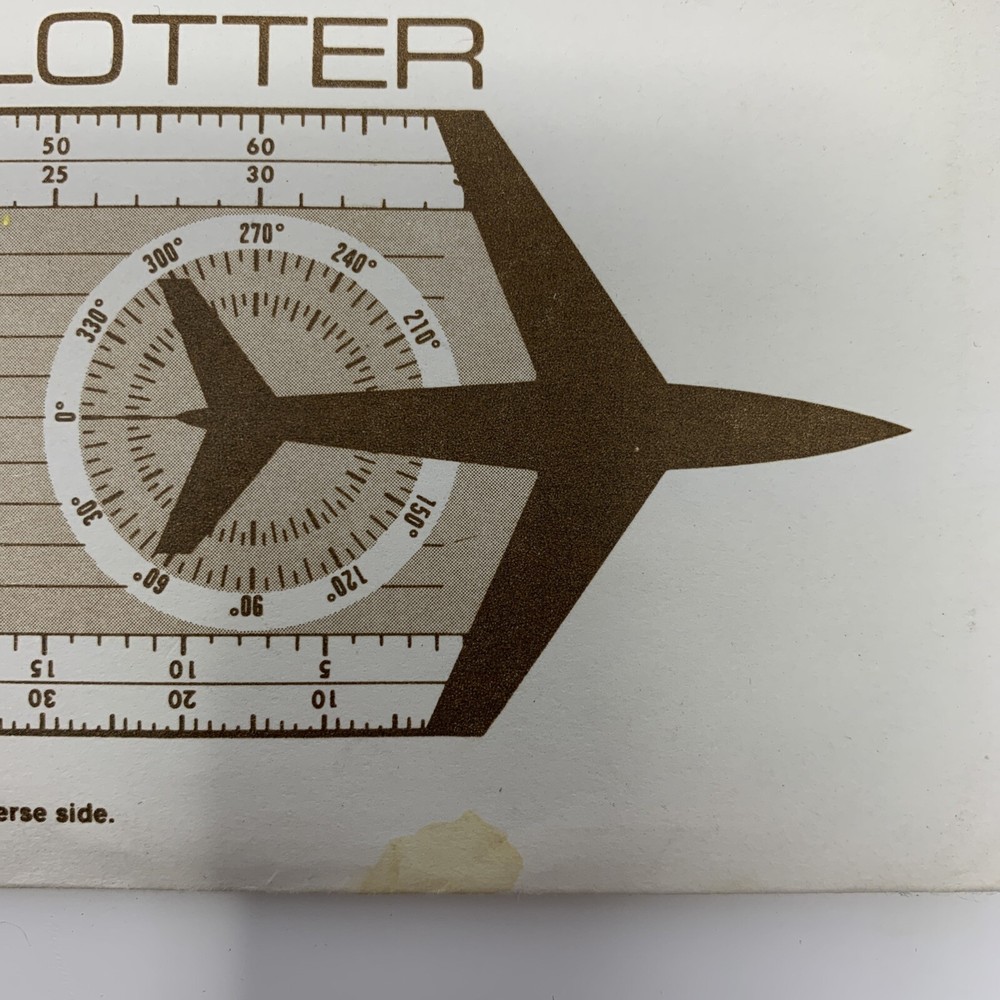 1982 Jeppesen Enroute Plotter PV-2 Scale With Instructions Envelope Englewood CO