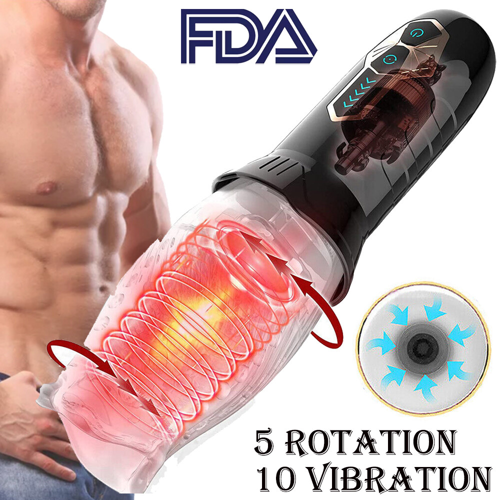 Male Automatic Handsfree Masturbater Cup Stroker Pocket-Pussy Toy Men Lubricants