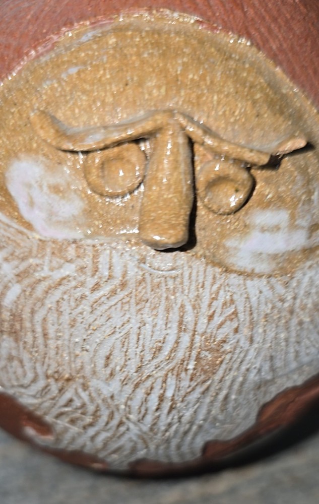 Studio Pottery Santa/gnome Earthenware signed And Dated 1980
