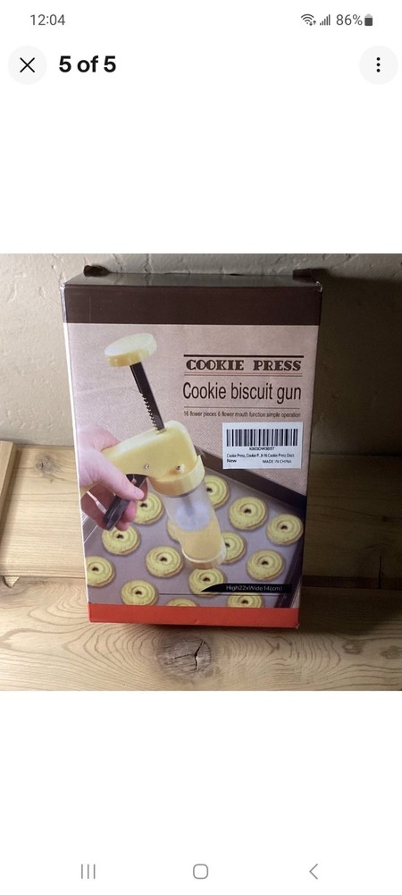 COOKIE PRESS COOKIE BISCUIT GUN 16 Pieces Biscuit Decoratin  Baking