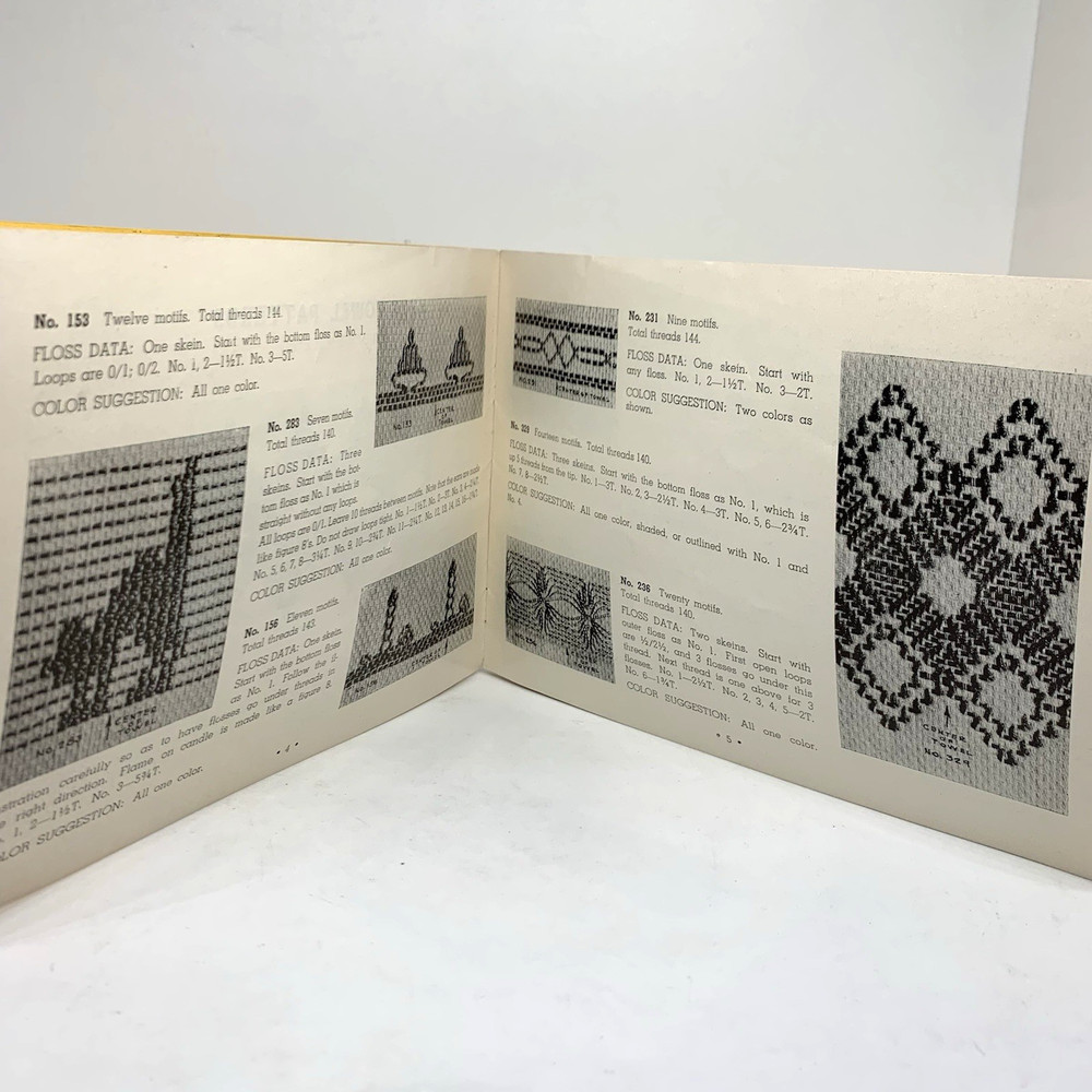 Huck Towel Patterns First & Second Series Booklets Mildred Krieg Vintage