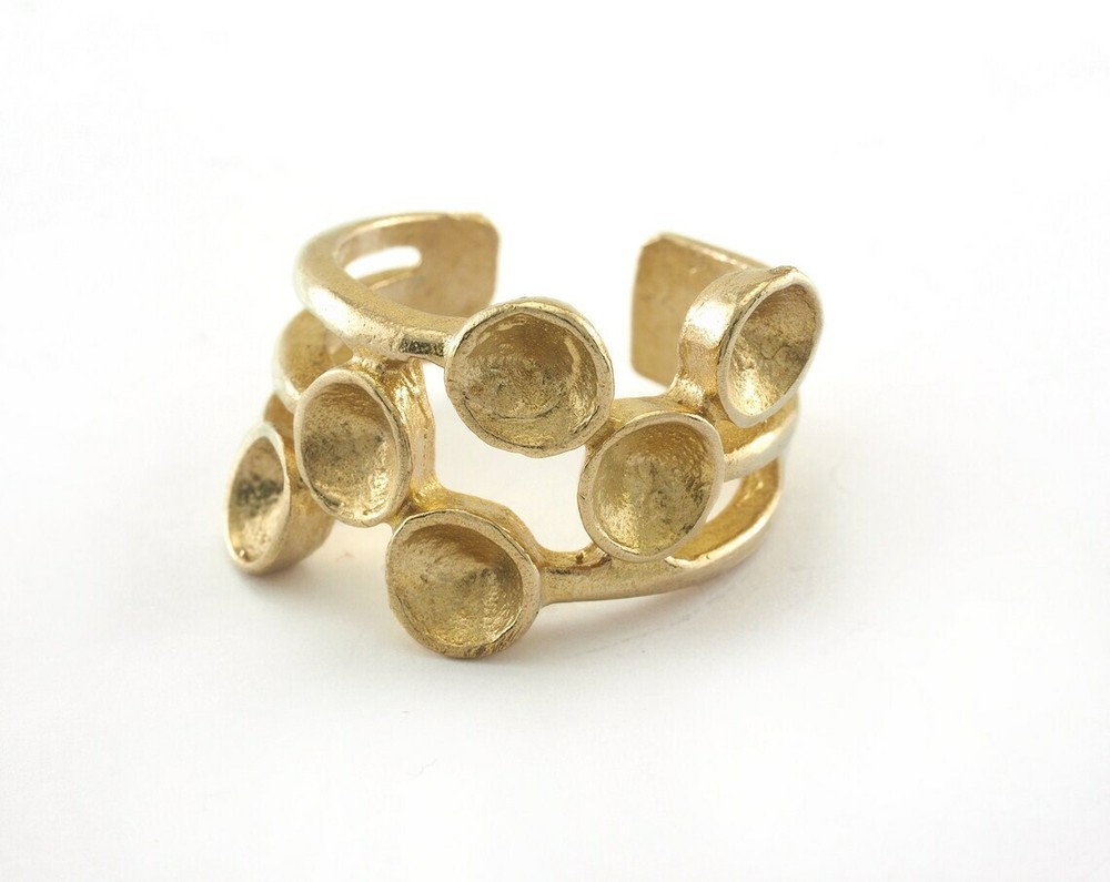 Ring Adjustable Ring Setting - Raw Brass (18.5mm 8.5US inner size 3361