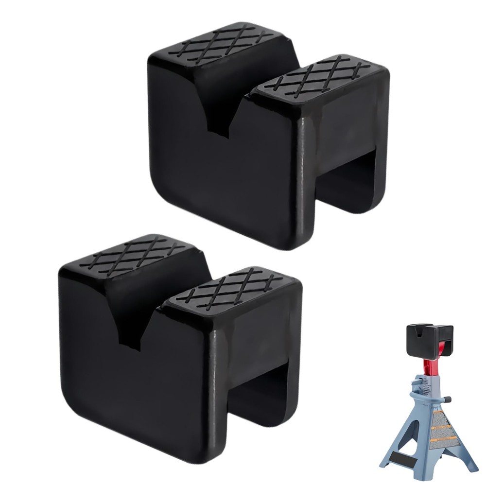 Universal Rubber Jack Pad Adapter, Rail Pinch welds Protector, (2 Pack)