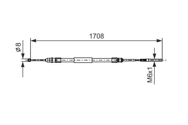 Cable Pull, parking brake BOSCH 1987477531