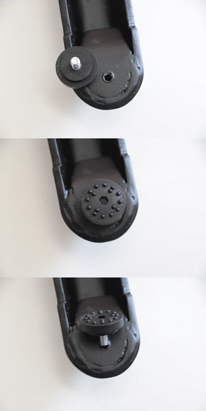1.5"H Table Base Feet Leveler 24-Pack Black Plastic Stabilizer Wedges Leveling