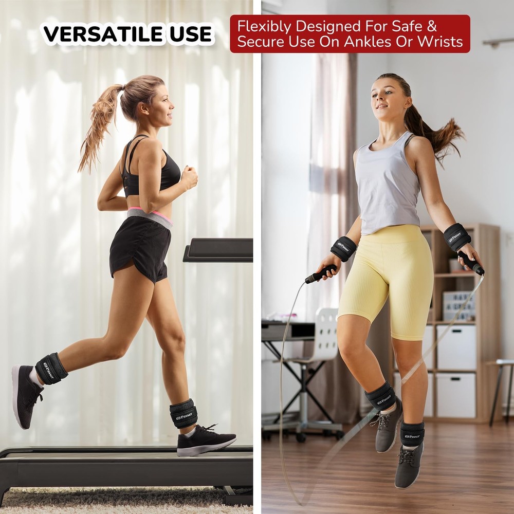 Wrist & Ankle Weights Set for Men (2/4/6/10 lbs Pair), Adjustable Strap, Leg ...