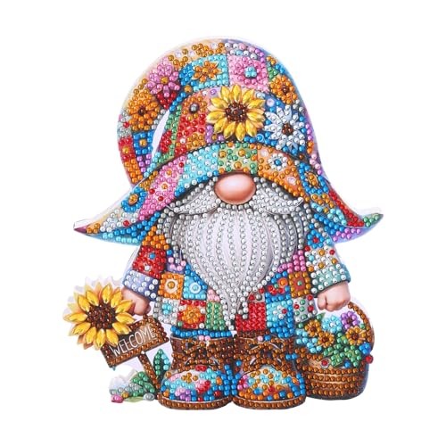 Gnome Tabletop Diamond Art Painting Kit Ornaments, Diamond Painting Q001