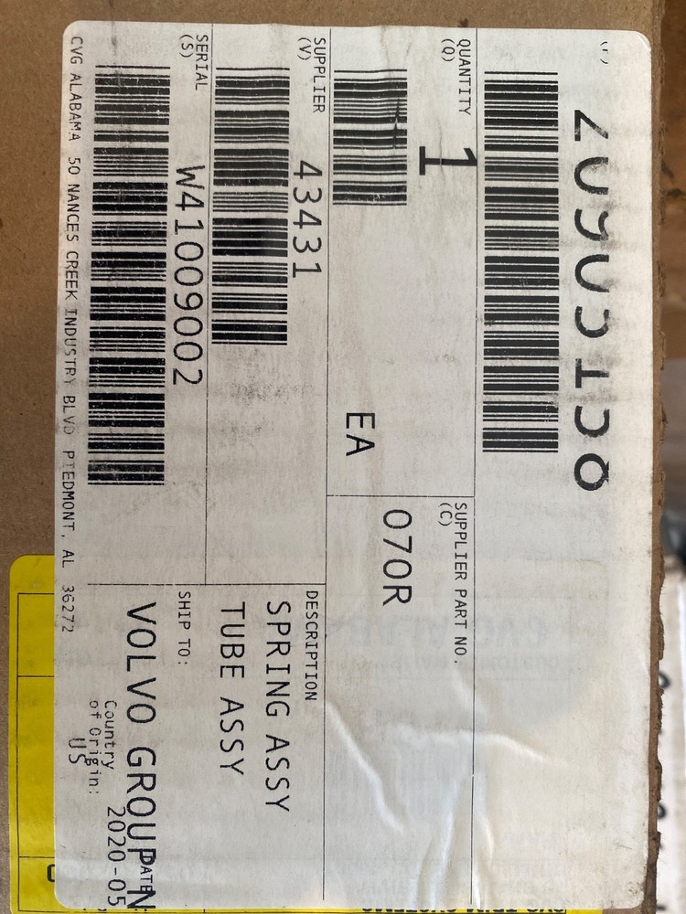Slide bar Tracker Tender Spring Hardware 20" with Case Genuine OEM