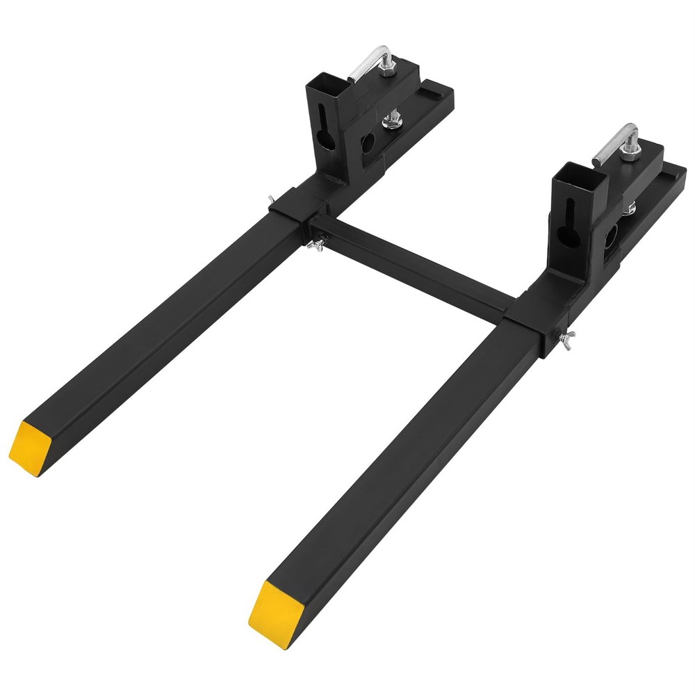 ⭐43"Skid Steer Pallet Fork Attachment,Fork Frame w/Adjustable Bar,Tractor,2500Lb