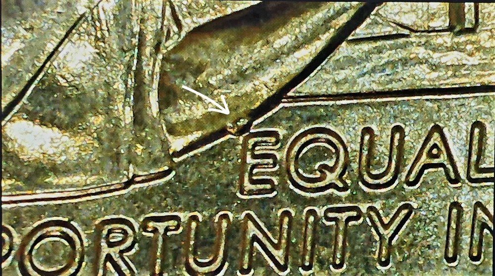 2024-P  Patsy Takemoto Mink Quarter Error- Die Chip on Arm-009