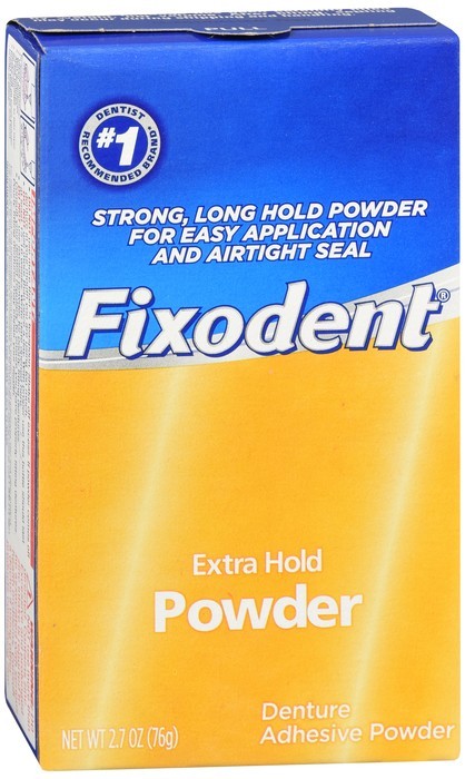 Fixodent Extra Hold Denture Adhesive Powder 2.7 OZ