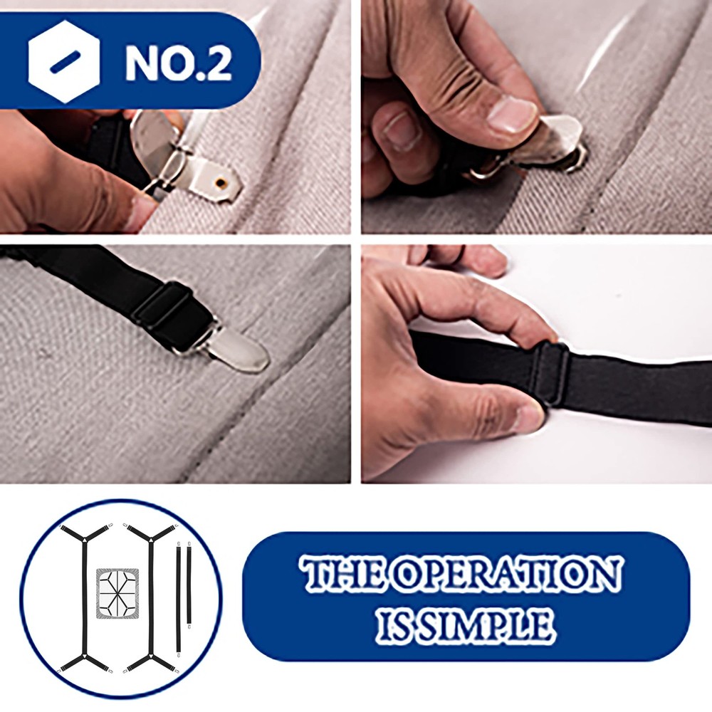 Bed Sheet Strapsadjustable Elastic Sheet Fastenerssecure Mattresses Covers Keepe