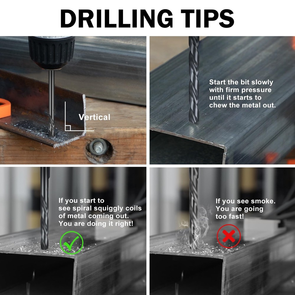 Cobalt Aircraft Extension Drill Bits1/2"×12" Long Length Drill Bits for Drill...