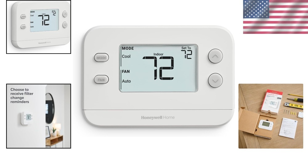 Touch-Control Non-Programmable Thermostat - Easy Installation & Custom Settings