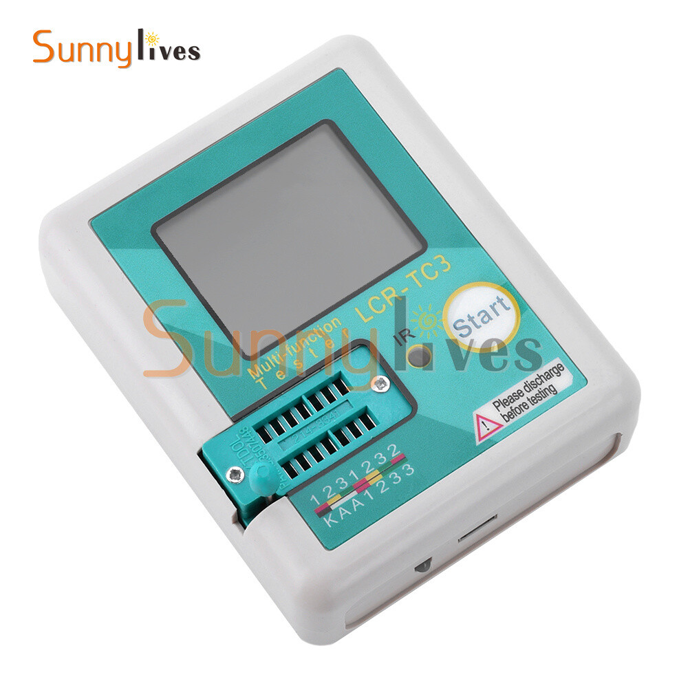 LCR-TC3 High-precision Transistor Tester Diode Capacitance Test Meter + Cable US