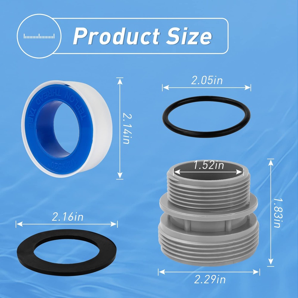 ArrogantF Hose Conversion Adapters Kit Compatible With 1 1/2 inch, 2 pcs
