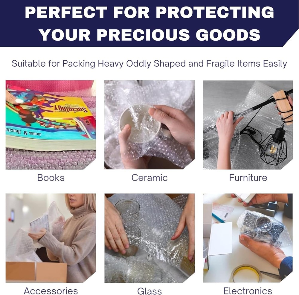 Pacron Protective Small Bubble Roll, Perforated Sheets by Every 12