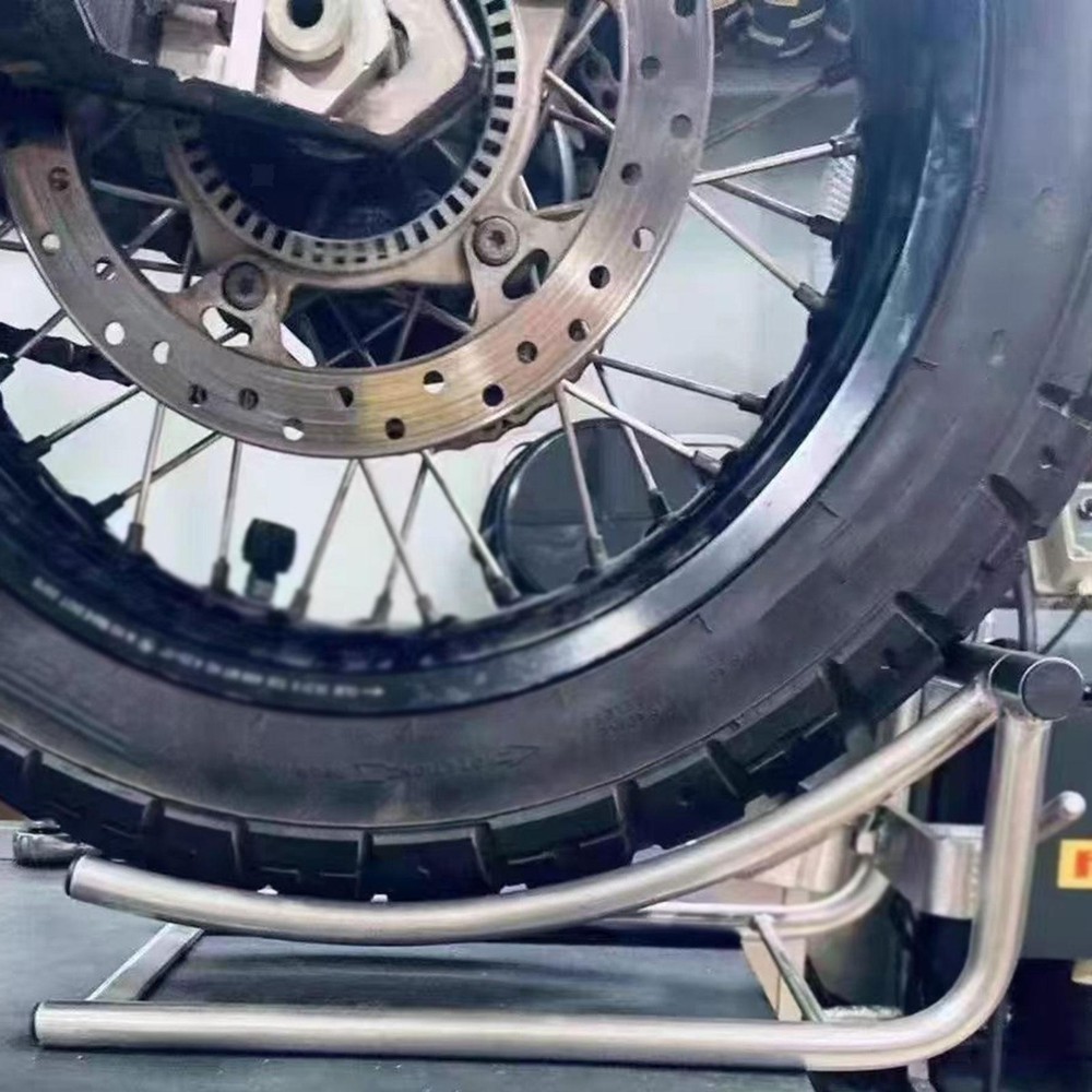 Motorcycle Tire Installation Assistance Tool Height Adjustable Lifting Frame