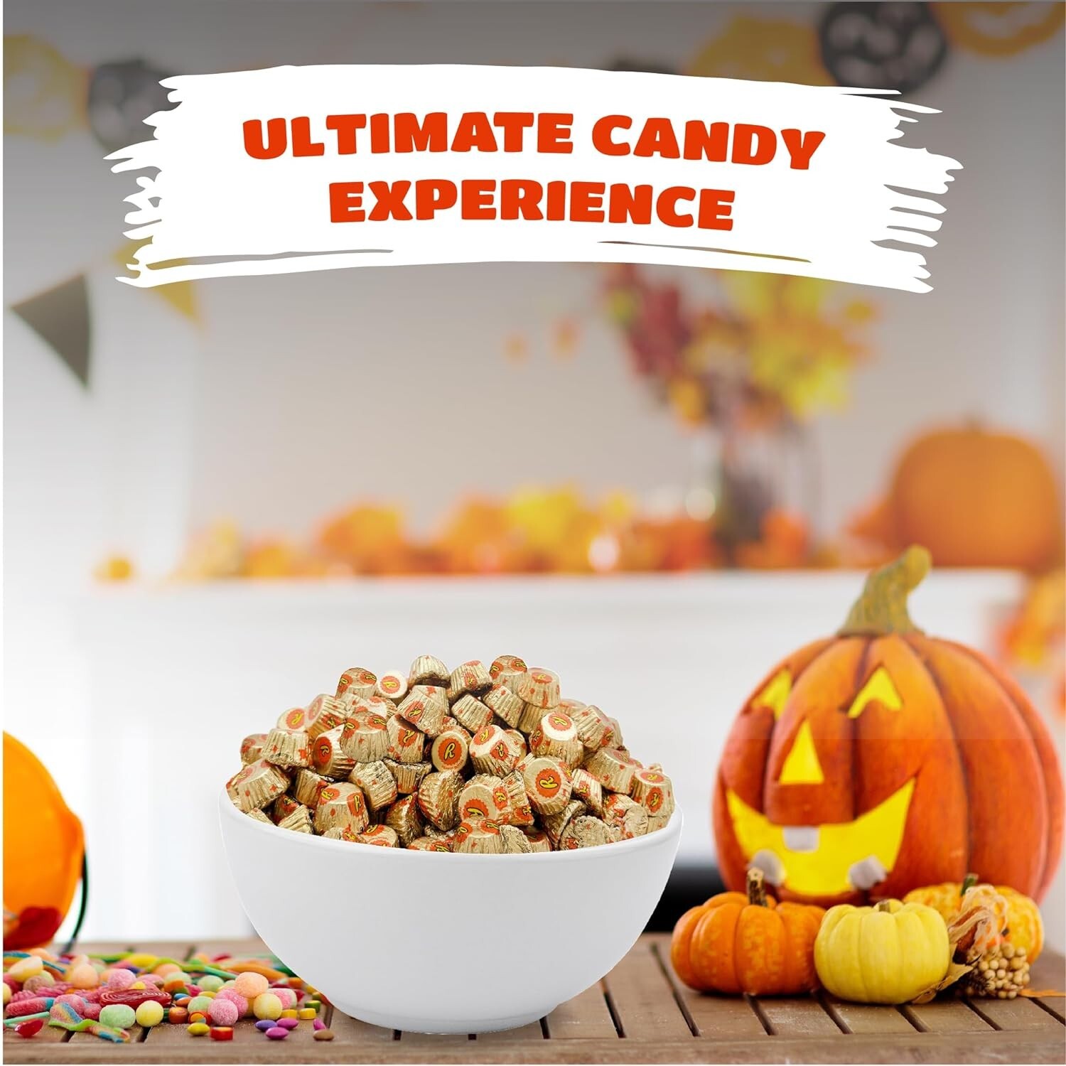 REESE'S Peanut Butter Cups, Milk Chocolate, Bulk Miniatures Candy (4 Pounds)