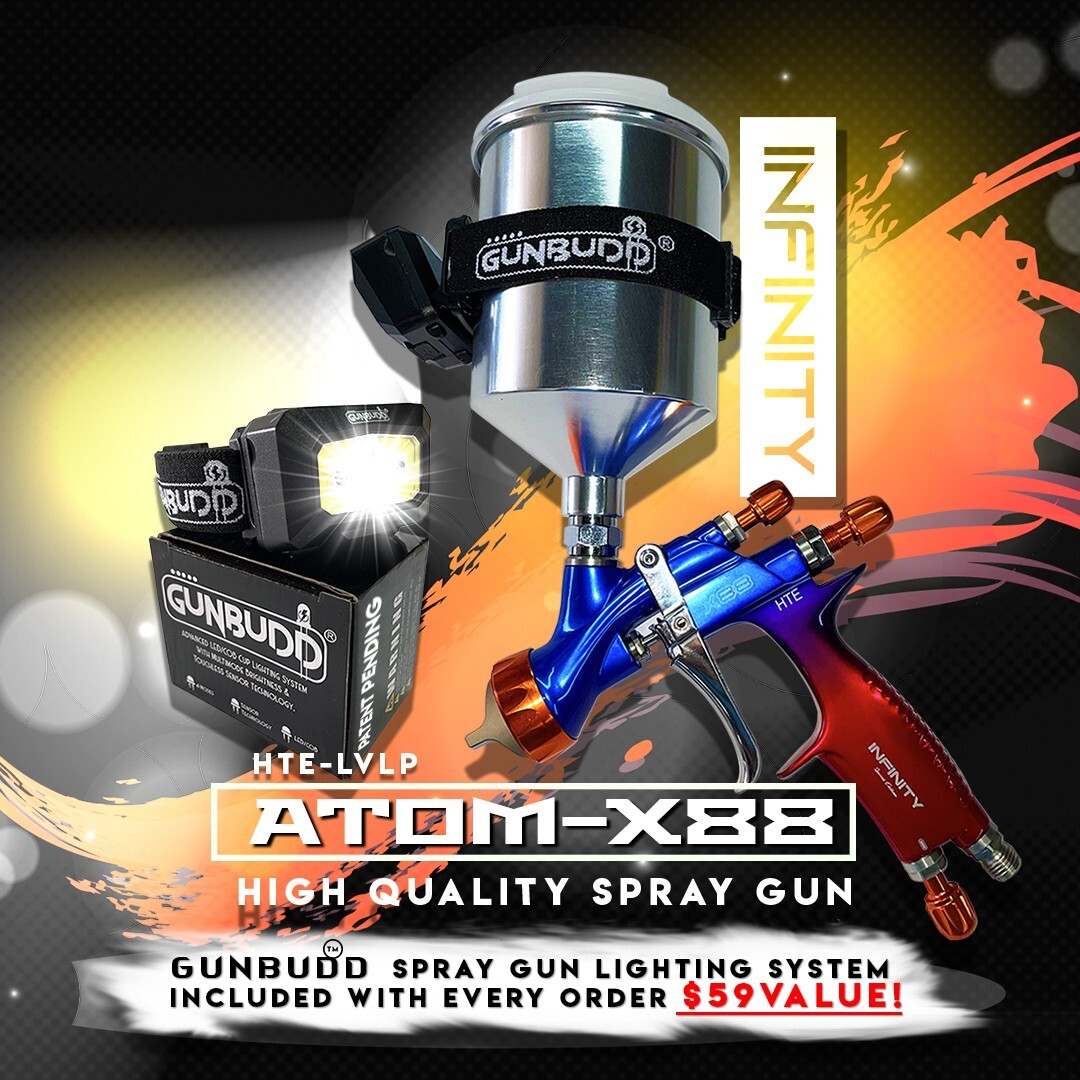Atom X88 INFINITY 1.3 And 1.4 Tip Tool Pistol Spray Gun Paint Cars Devilbiss