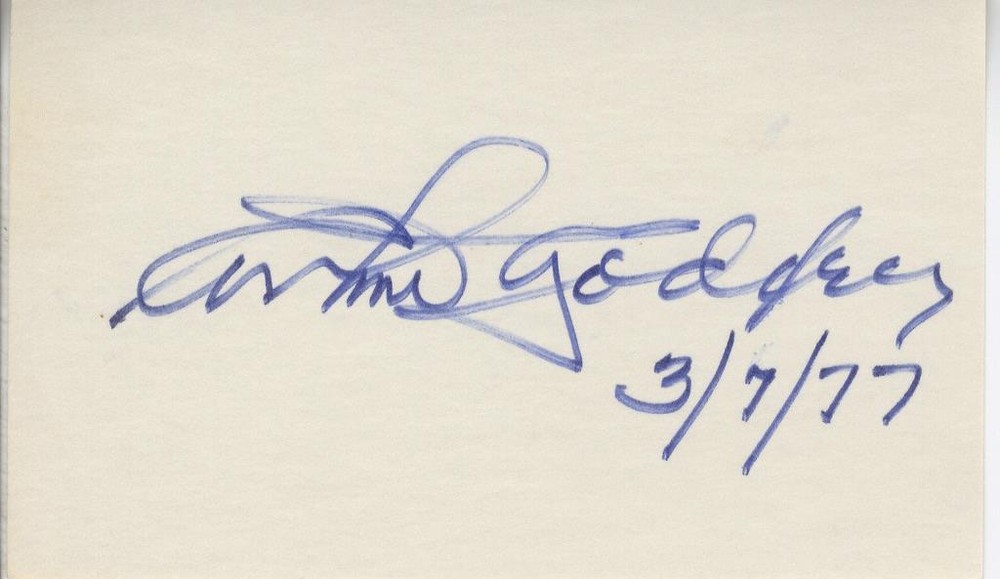 ARTHUR GODFREY-ORIGINAL AUTOGRAPHED CARD