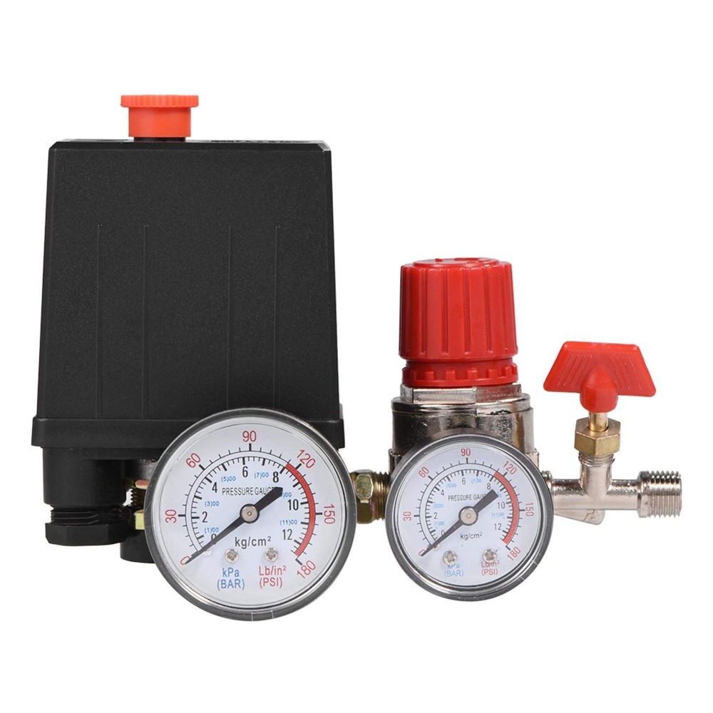 Small Air Compressor Pressure Switch Control Valve with Regulator Gauges Air ...