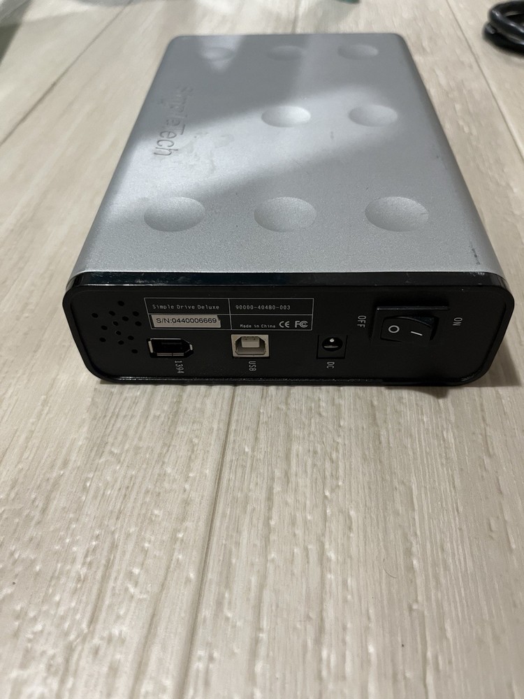 SimpleTech 250gb FireWire USB 3.5 External Hard Drive