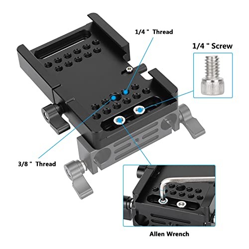 CAMVATE Camera Mount Plate with Clamp Base Compatible ARRI Dovetail...